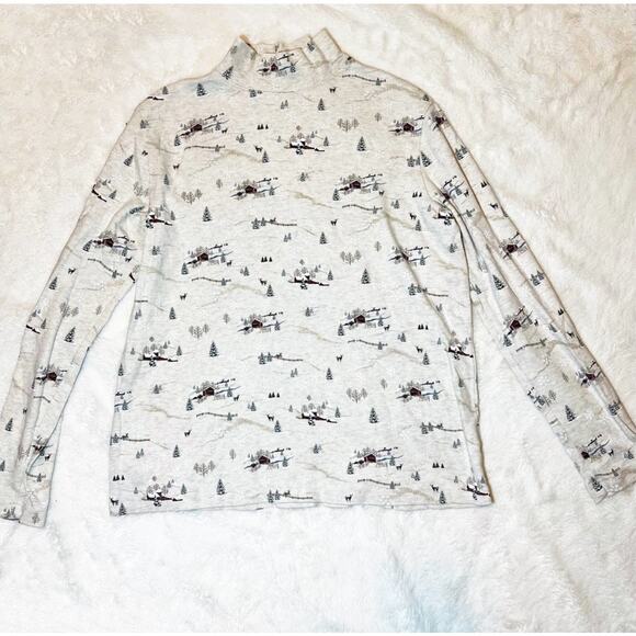 3 in 1 Women’s Lot Bundle Cotton Long Sleeve Holiday Turtlenecks Size Medium BRW - Picture 2 of 9